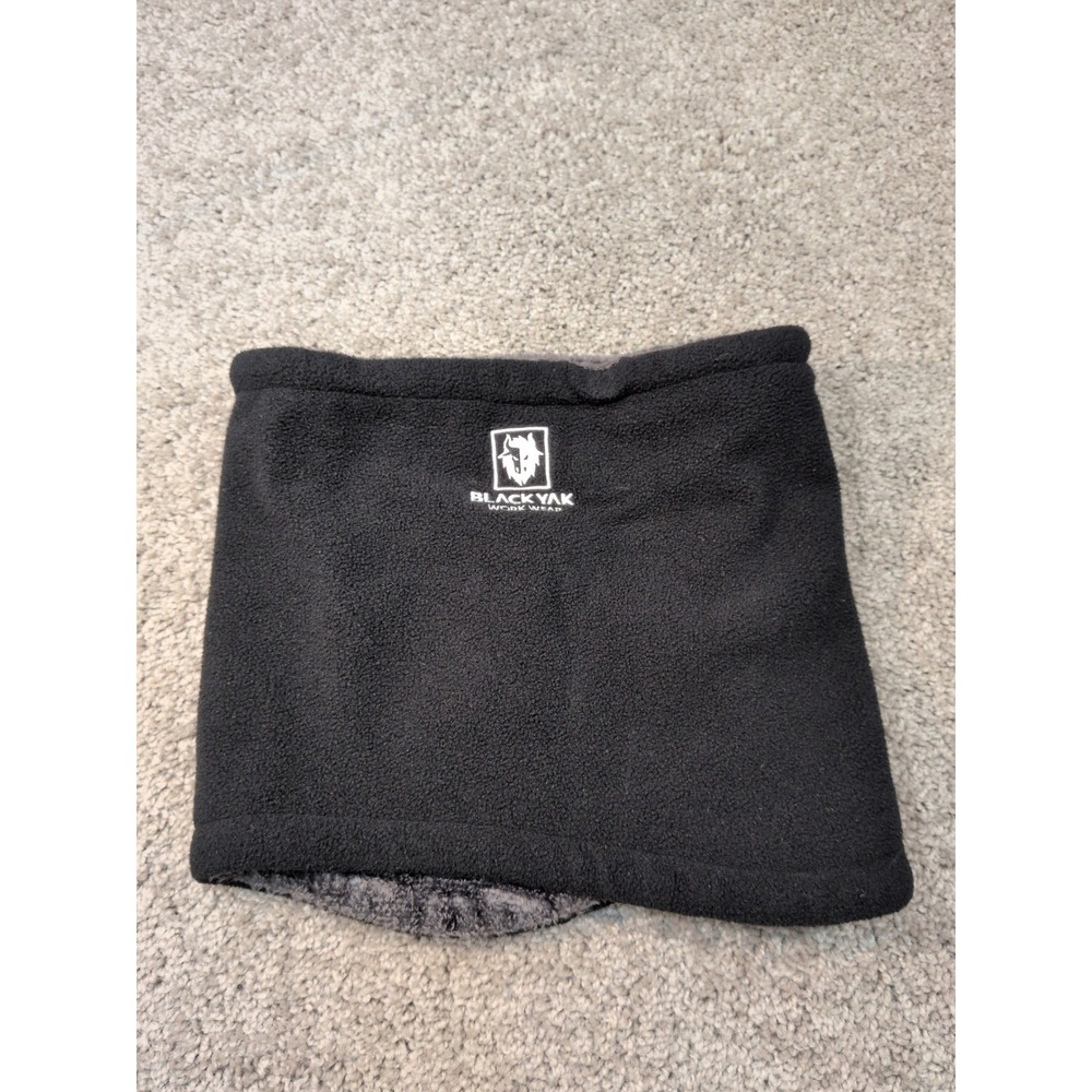 Black Yak Work Wear Neck Gaiter Fleece Faux Fur Lined Black 8BYS1XU901BK999A